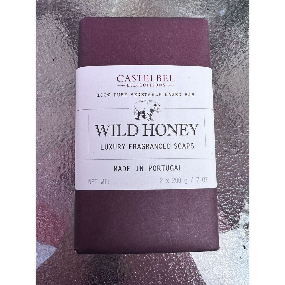 Castelbel Wild Honey Luxury Fragranced Soaps 2 x 7 oz Triple Milled Bar Portugal
